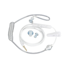 Single Headphone 3.5mm Anti Radiation Mobile Phone Earphone with Air Pipe Mic for White