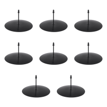 Wreath Candle Holder, 8 cm Advent Metal Christmas Plate with Spike 8Pcs Black