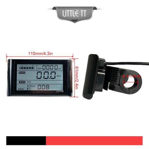 Ebike SW900 LCD Display Control Electric Bicycle Speed Meter SM Plug Record Instrument Control/Setting 24-72V 2