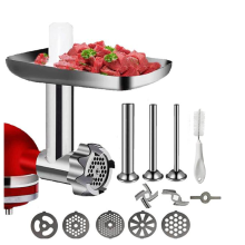 Metal Food Grinder Attachment for Stand Mixer Accessories Sausage Stuffer Tubes Meat Blade