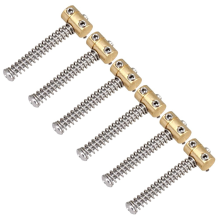 6Pcs Guitar Compensated Bridge Brass Saddles Set Replacement Part