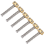 6Pcs Guitar Compensated Bridge Brass Saddles Set Replacement Part 2