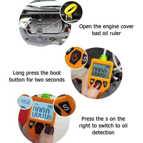 Engine Oil Tester for Auto Check Quality Detector with LED Display Gas Analyzer Car Testing Tool 2