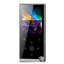 Bluetooth 5.0 Lossless MP3 Music Player HiFi Portable Audio with FM/EBook/Recorder/MP4 Video Player(Silver Gray)