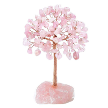 Rose Quartz Crystal Tree,Artificial and Healing Stone Tree Gem Tree.Valentine'S Gifts A
