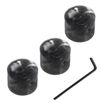 3Pcs Metal Volume Knob Electric Guitar Bass Tone Control Knobs Dome Potentiometer Hat Cap