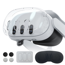 For Meta Headset Q 3 Host Crystal Case Lens Cover Tempered Film Rocker Cap Strong Protection VR Accessories
