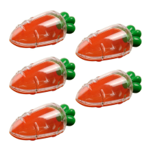 5pcs Transparent Easter Plastic Carrots Candy Box Gift Decorations D