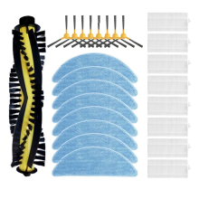 For PVCR 3300 IQ Home Aqua Roller Side Brush Filter Mop Cloths Rag Robot Vacuum Cleaner Accessory Part,25PC