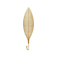 Vintage Metal Leaf Hook Gold Color Iron Art Wall Hanging Hooks Towel Hat Storage Racks Style 3