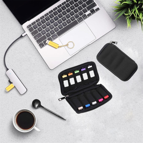Flash Drive Storage Case - Dustproof Organizer Box for Thumb Drives and Electronic Accessories, Compact Portable,A 1