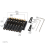 7 String Headless Metal Saddle Bridge Musical Instrument Replacement Guitar Accessories 3