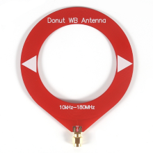 Donut Broadband Antenna 10kHz-180MHz Receiving Mini Loop for Radio Walkie Talkie SDR Red