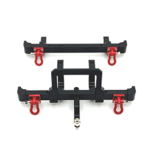 For 1/12 MN82 LC79 RC Car Parts Metal Upgrade Front and Rear Bumper Kit Black
