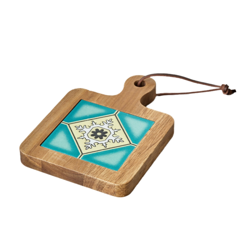 Solid Wood Tile Insulation Pot Mats, Home Retro Placemats, High Temperature Resistant Kitchen Table Mats Coasters C 1