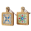 Solid Wood Tile Insulation Pot Mats, Home Retro Placemats, High Temperature Resistant Kitchen Table Mats Coasters A 7