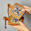 Solid Wood Tile Insulation Pot Mats, Home Retro Placemats, High Temperature Resistant Kitchen Table Mats Coasters C 4
