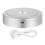 Round Stand Led Rotating Display Base for Crystals Lighted 8 Light Modes Pedestals(Silver) 1