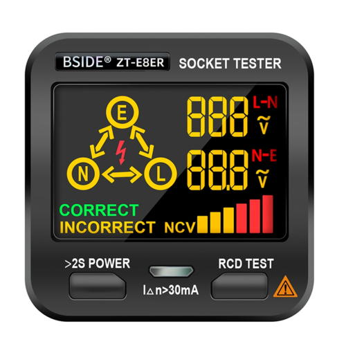 -E8ER Socket Tester Smart Voltage Detector Outlet Checker EU Plug 2
