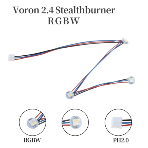 Fully Assembled Led for 2.4 Stealthburner with 3 RGBW Mini Button U4LD 2