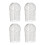 4 Pcs Gutter Downspout Guards 3.5 Inch Aluminum Leaf Filter Strainer Expandable Protector 8