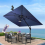 White Solar Outdoor Umbrella Light, Timer Remote Control, Light Garden LED 6