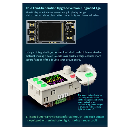 New XY6506X CNC Adjustable DC Regulated Power Supply Constant Voltage & Current 65V 6A 390W Step-Down Module 1