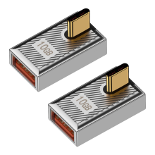 2Pcs 120W USB C to USB3.1 OTG 90 Adapter 10Gbps USBC Male Female Right Angle Data Connector for Legion Go