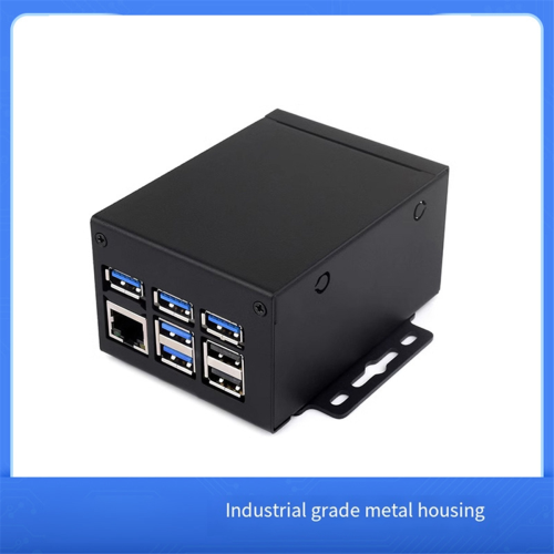 For Raspberry Pi5/5B Industrial Grade Large Space Case D for Active Cooler PCle/PoE HAT Expansion Board 2