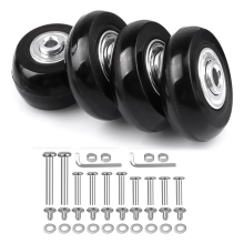 4pcs Luggage Suitcase Replacement Wheels,Swivel Caster Wheels Bearings Repair Kits 60mmx18mm