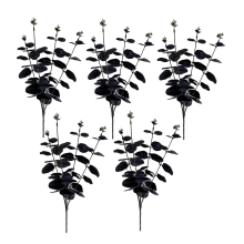 Black Eucalyptus Branch Flower Artificial Used for Halloween Decoration