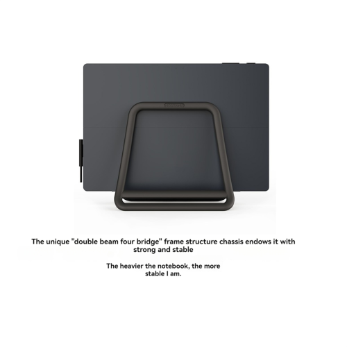 Adjustable Vertical Laptop Stand - Notebook & Tablet Holder Storage Rack Black 2