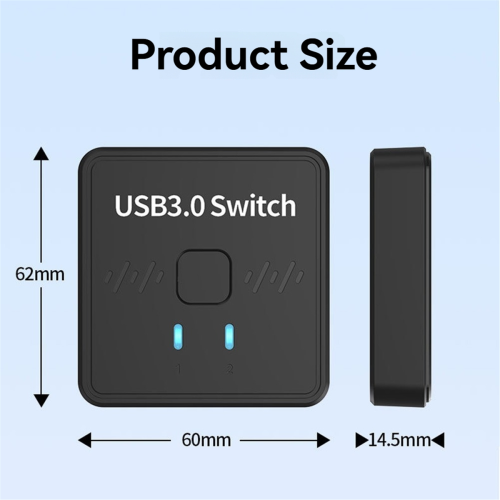 USB 3.0 Printer Sharer Switch 2 in 1 Out Computers Share Udisk Mouse Keyboard Hard Disk External Controller 2