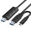 Sync Data Link Mouse Keyboard Share USB3.0+Type-C PC to Network Direct File Transfer Bridge Computer Copy Cable 8