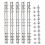 B5 9-Hole Ring Binder Mechanisms, 4 Set Spine Replacement for Planners,2cm, Silver 8