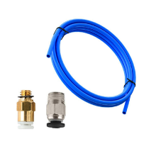 3D Printer Upgrade Kit with KJH04-M6 & PC4-01 Pneumatic Connectors 1M PTFE Tube for 1.75mm Bowden Extruder Blue