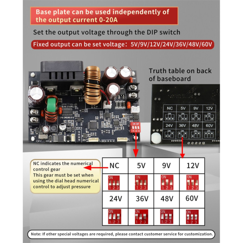 XY6020LV CNC Adjustable DC Power Supply Constant Voltage Current Maintenance 20A/1200W Step-Down Module 2