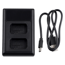 USB LCD Dual Battery Charger for Camera NP-FW50/BN1/BX1/FM50/FZ100/ with Type-C Port Cable