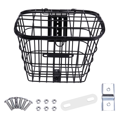 Iron Wire Basket Bike Front Organizing Storage Holder Handlebar Riding Accessory 1
