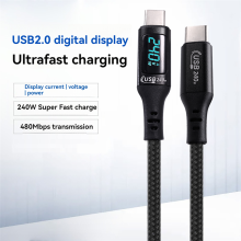 USB Type C to Cable 240W PD 3.1 Fast Charging Charger USB2.0 480Mbps Type-C Digital Display Data