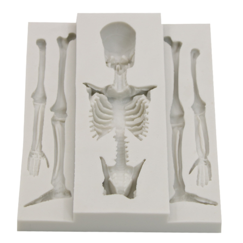 Skull Skeleton Chocolate Silicone Molds 3D Bone Mold for Candy Cookie Making DIY Bakning