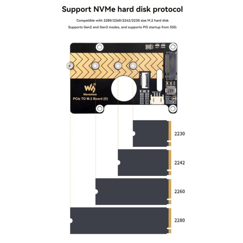 PCIe to M.2 Adapter Board for 5 8Gbps Transfer Module Hard Disk Read/Write Faster