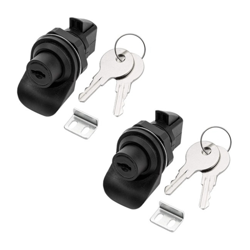 2Set Locking Push Button Latch for Marine Boat Radio Box, Tool Electronic Glove Box Lock.