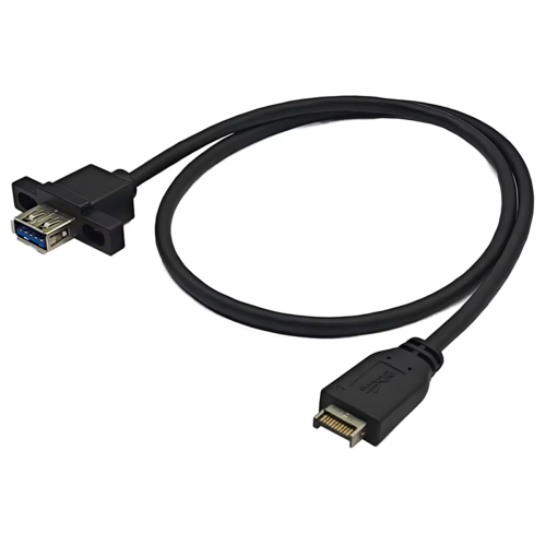 TYPE-E to USB 3.2 GEN2 10Gbps Female Front Panel Extension Cable USB3.2 TYPE-A Connector with Screw Hole for Desktop 2