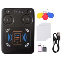 NFC RFID Smart Chip Card Reader Copier+3xUID Keychain/CUID IC 13.56M ID 125K 250K 375K Token Clone Duplicator