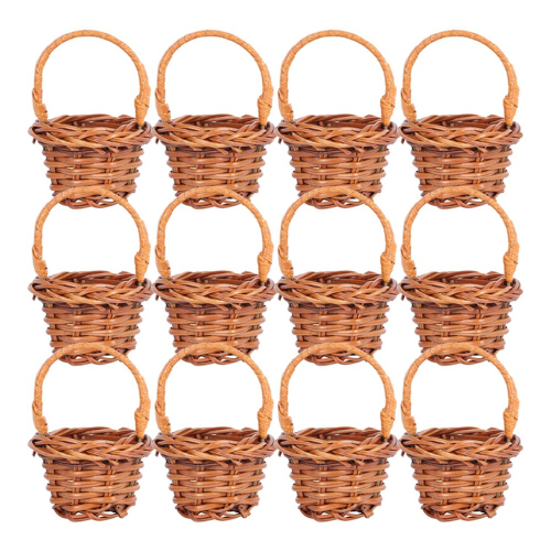 Mini Woven Baskets Miniature Flower Small Easter Candy Gift 2