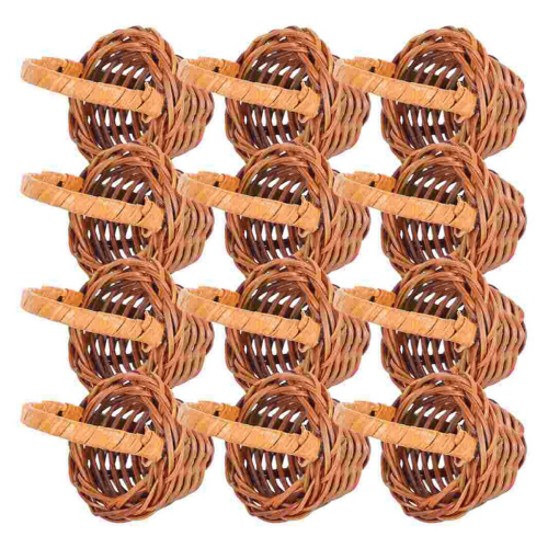 Mini Woven Baskets Miniature Flower Small Easter Candy Gift 1