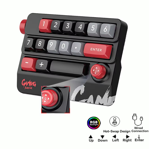 Portable Joystick Mechanical Keyboard Full Hot Swappable Key RGB Backlight Wired Programmable Game ForDesktop,B 2
