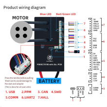 75100 -Based Electric Speed Controller for Skateboards Scooters Ebikes PCB Firmware Safe