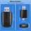 WIFI6 Dual Interface Wireless CarPlay Adapter 2In1 CarPlay+Android Auto USB-A and USB-C for Wireled to 5